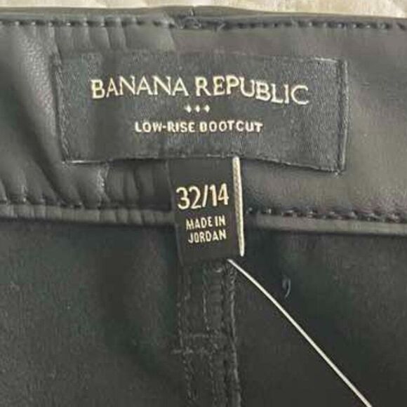 NWT Banana Republic  low rise bootcut Leather Pants Size 32/14 - Picture 5 of 15